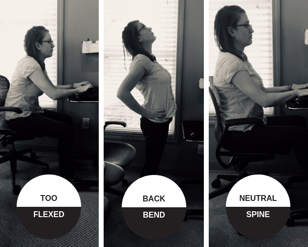 Workplace exercise - back bend
