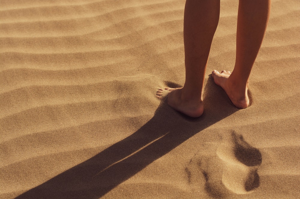 walking in sand is great exercise for feet